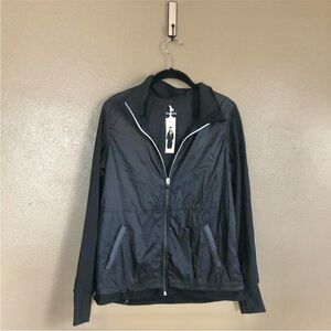 NWT Tangerine Lightweight Black Track Jacket Size S